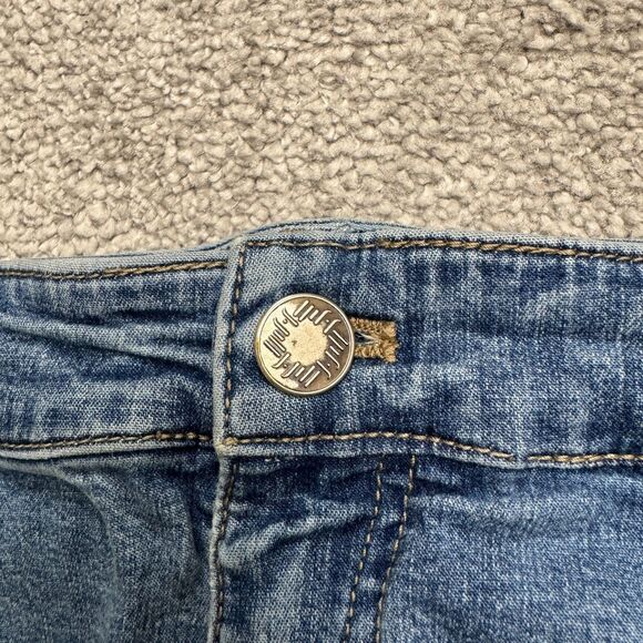 Vintage Y2K 2005 J.Jill Capri Cropped Wide Leg Denim Jeans Womens 8P 28x21 Blue - Picture 3 of 15